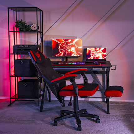 Ergonominė biuro kėdė BING, juoda/raudona - Beauty Kit