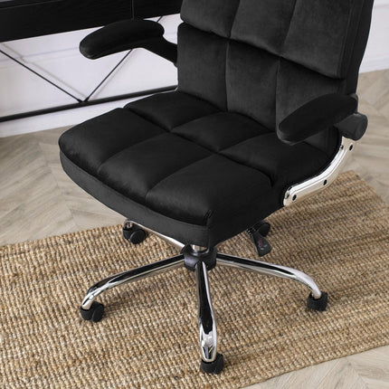 Ergonomiška biuro kėdė LONDON, juodas aksomas - Beauty Kit