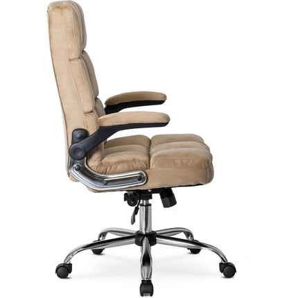 Ergonomiška biuro kėdė LONDON, smėlio spalvos aksomas - Beauty Kit