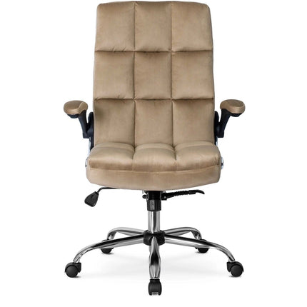 Ergonomiška biuro kėdė LONDON, smėlio spalvos aksomas - Beauty Kit