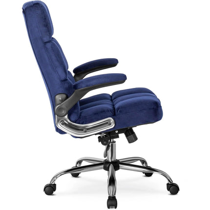 Ergonomiška biuro kėdė LONDON, tamsiai mėlynas aksomas - Beauty Kit