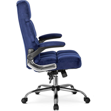 Ergonomiška biuro kėdė LONDON, tamsiai mėlynas aksomas - Beauty Kit