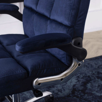 Ergonomiška biuro kėdė LONDON, tamsiai mėlynas aksomas - Beauty Kit