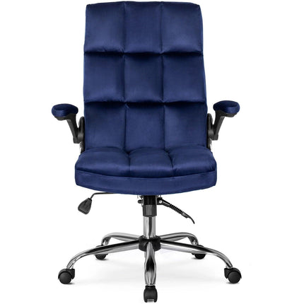 Ergonomiška biuro kėdė LONDON, tamsiai mėlynas aksomas - Beauty Kit