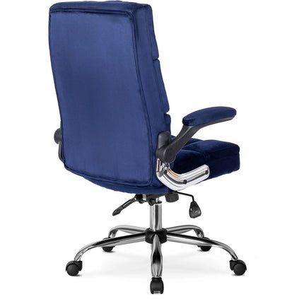 Ergonomiška biuro kėdė LONDON, tamsiai mėlynas aksomas - Beauty Kit
