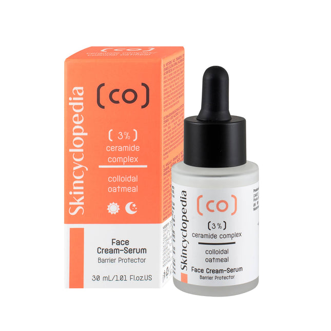 Skincyclopedia drėkinamasis veido kremas-serumas su keramidu 3%