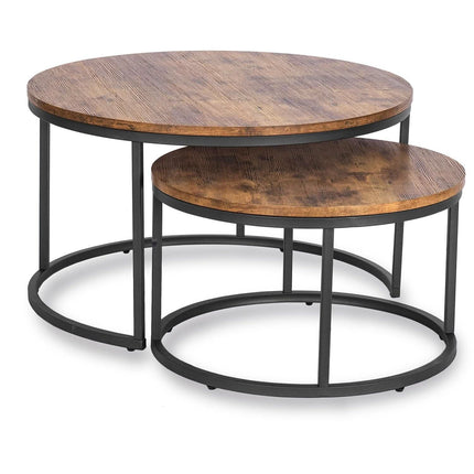 FIGO MAX kavos staliukų rinkinys, ąžuolo/juodos spalvos - Beauty Kit