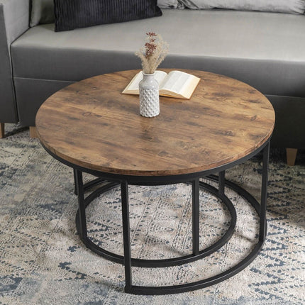 FIGO MAX kavos staliukų rinkinys, ąžuolo/juodos spalvos - Beauty Kit