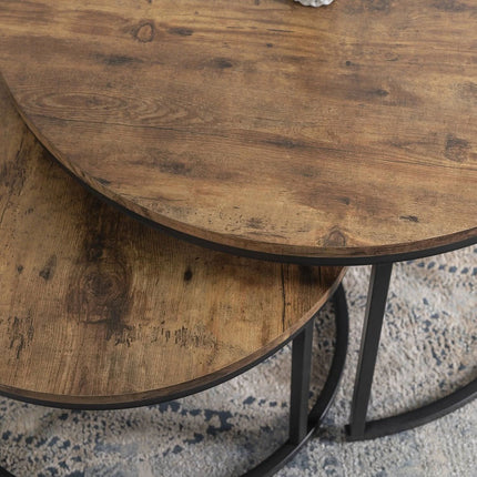 FIGO MAX kavos staliukų rinkinys, ąžuolo/juodos spalvos - Beauty Kit