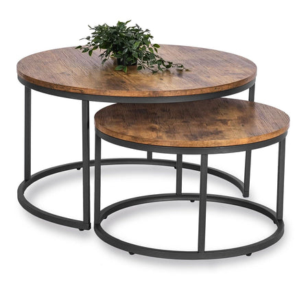 FIGO MAX kavos staliukų rinkinys, ąžuolo/juodos spalvos - Beauty Kit