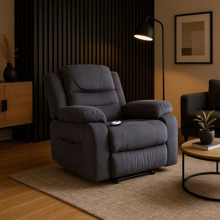 Masažinis fotelis FENIX su pakėlimo funkcija, išskleidžiamas