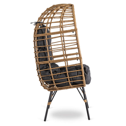 Sodo poilsio krėslas COCOON MADISON – pilkas, boho stilius