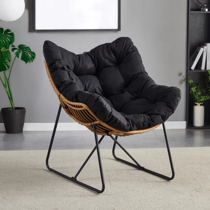 Poilsio krėslas FIN, juodos spalvos