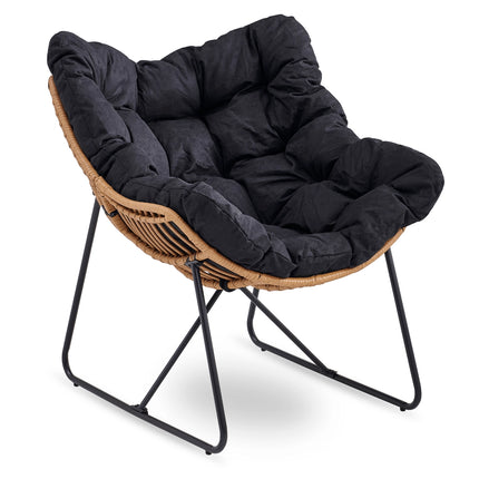 Poilsio krėslas FIN, juodos spalvos