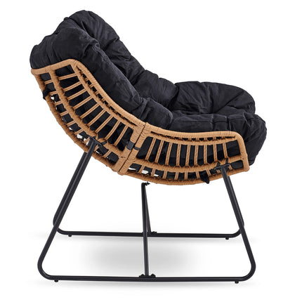Poilsio krėslas FIN, juodos spalvos