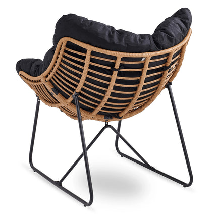 Poilsio krėslas FIN, juodos spalvos