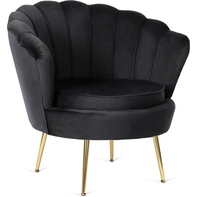 Fotelis ANGEL, juodas aksomas - Beauty Kit