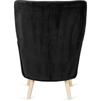 Fotelis SANTOS, juodas aksomas - Beauty Kit