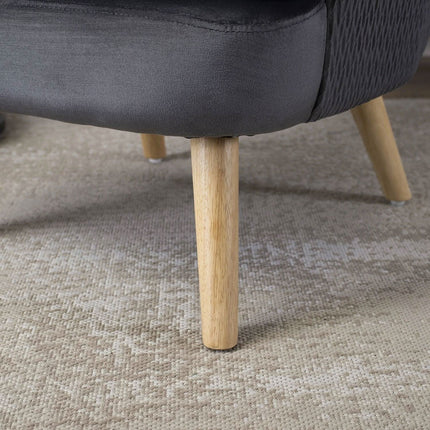 Fotelis SANTOS, pilkas aksomas - Beauty Kit