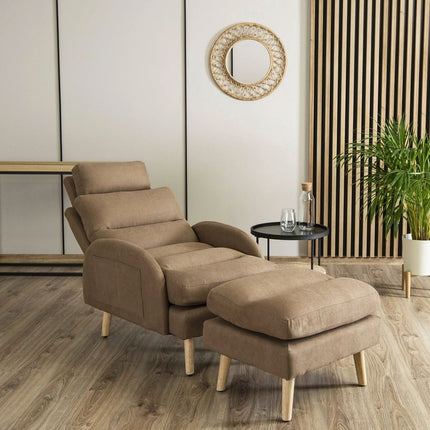 Fotelis su pakoju HENRY, rudas - Beauty Kit