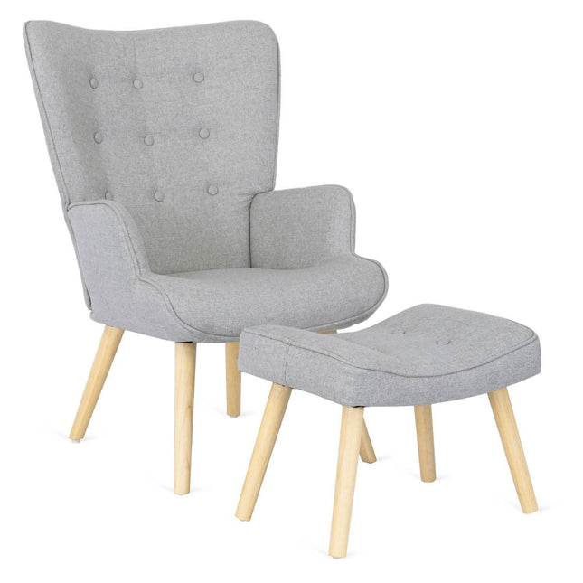 Fotelis su pakoju LOZANO, pilkas - Beauty Kit