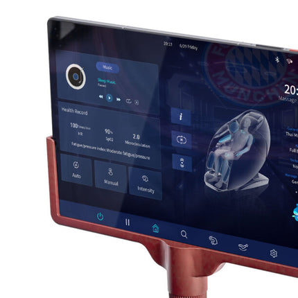 Masažinis krėslas iRest DUAL CORE V8 FC BAYERN, juodos/raudonos spalvos – 8
