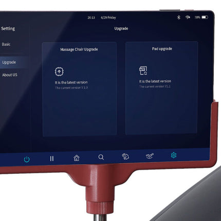 Masažinis krėslas iRest DUAL CORE V8 FC BAYERN, juodos/raudonos spalvos – 9