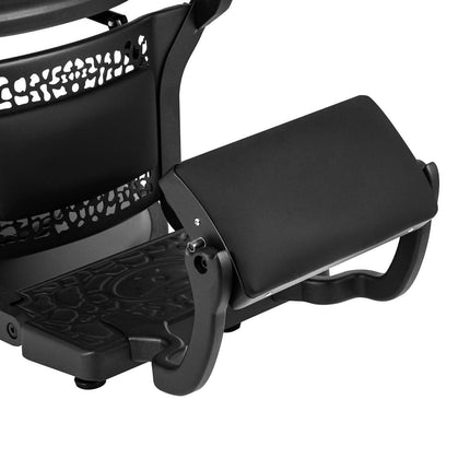 GABBIANO barberio kėdė NICCOLO, juodos spalvos be sagų - Beauty Kit