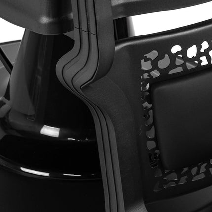 GABBIANO barberio kėdė NICCOLO, juodos spalvos be sagų - Beauty Kit