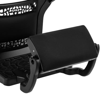 GABBIANO barberio kėdė NICCOLO, juodos spalvos su sagomis - Beauty Kit