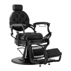 GABBIANO barberio kėdė NICCOLO, juodos spalvos su sagomis - Beauty Kit