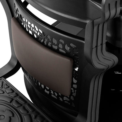 GABBIANO barberio kėdė NICCOLO, rudos spalvos be sagų - Beauty Kit