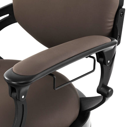 GABBIANO barberio kėdė NICCOLO, rudos spalvos be sagų - Beauty Kit