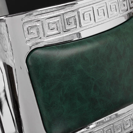 GABBIANO barberio kėdė PRESIDENT, žalios spalvos/chromo rėmas - Beauty Kit