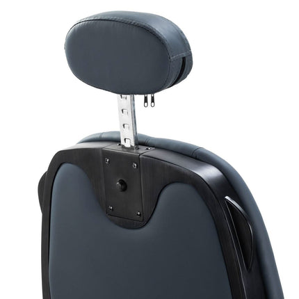 Gabbiano Francesco grafito spalvos barzdaskučio kėdė su juodu šlifuoto metalo rėmu - Beauty Kit