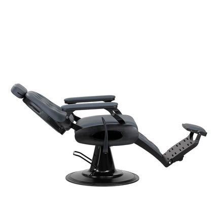 Gabbiano Francesco grafito spalvos barzdaskučio kėdė su juodu šlifuoto metalo rėmu - Beauty Kit