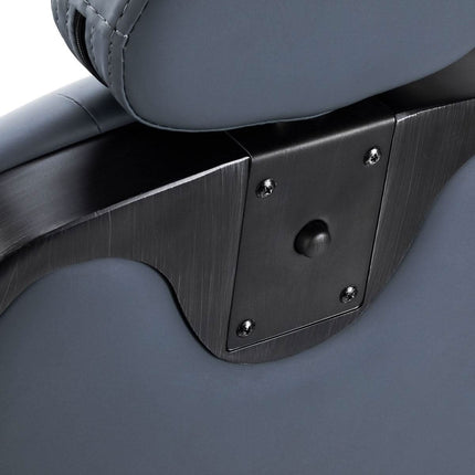 Gabbiano Francesco grafito spalvos barzdaskučio kėdė su juodu šlifuoto metalo rėmu - Beauty Kit