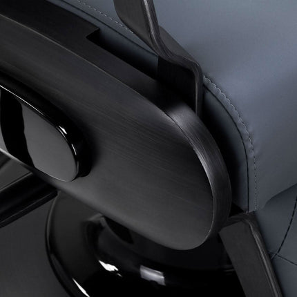 Gabbiano Francesco grafito spalvos barzdaskučio kėdė su juodu šlifuoto metalo rėmu - Beauty Kit