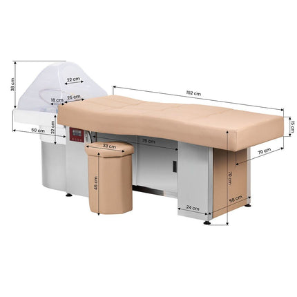 Gabbiano gulima plautuvė Head Spa 017B, smėlio spalvos - Beauty Kit