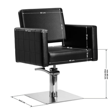 GABBIANO kirpyklos kėdė BLACK ANKARA, juoda - Beauty Kit