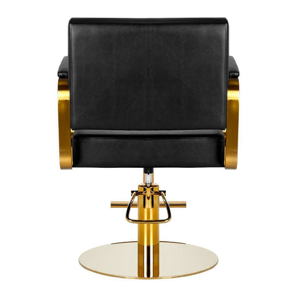 GABBIANO kirpyklos kėdė Genua su pakoju, juodai auksinė - Beauty Kit