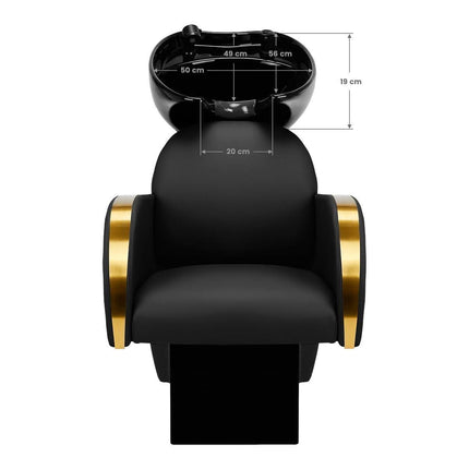 GABBIANO kirpyklos plautuvė MALAGA, aukso ir juodos spalvos - Beauty Kit