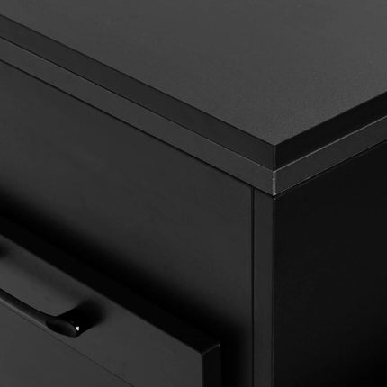 GABBIANO juoda salonų spintelė – ergonomiška kirpėjo darbo vieta