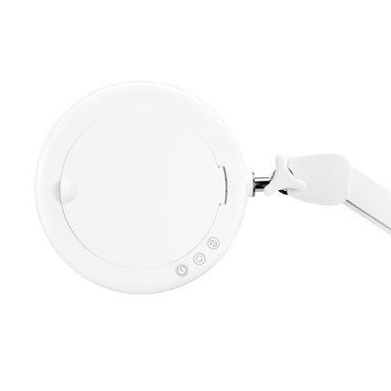 GLOW kosmetologinė lempa-lupa LED 8021, tvirtinama prie stalo ir su šviesos reguliavimu - Beauty Kit