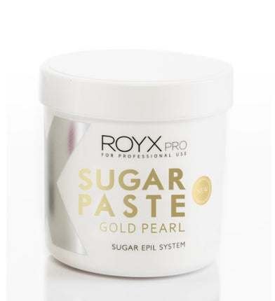Royx Pro Pasta cukraus Gold Pearl 300g – profesionali cukravimo pasta depiliacijai salonams
