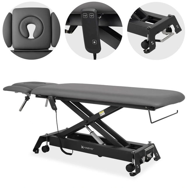 HABYS terapinis stalas elektrinis Evero Cross X4 ERGO, pilkas
