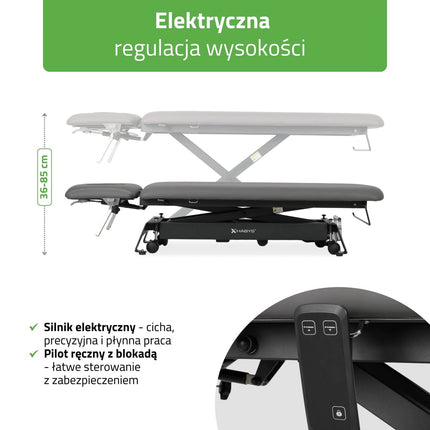HABYS terapinis stalas elektrinis Evero Cross X4 ERGO, pilkas – iš arti