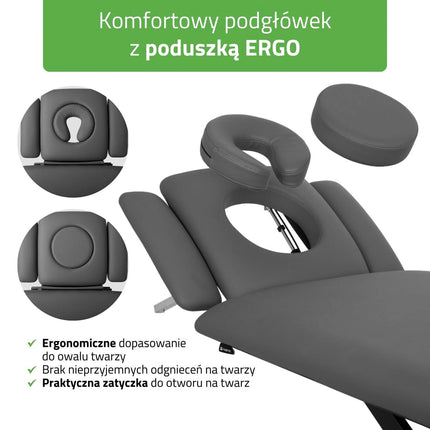 HABYS terapinis stalas elektrinis Evero Cross X4 ERGO, pilkas – detalės