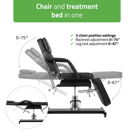 HABYS ALORA Hydraulic Beauty Chair, Black - details