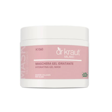 Drėkinanti gelinė veido kaukė su jūriniu kolagenu ir raudonaisiais dumbliais DR KRAUT ITALY, 500 ml